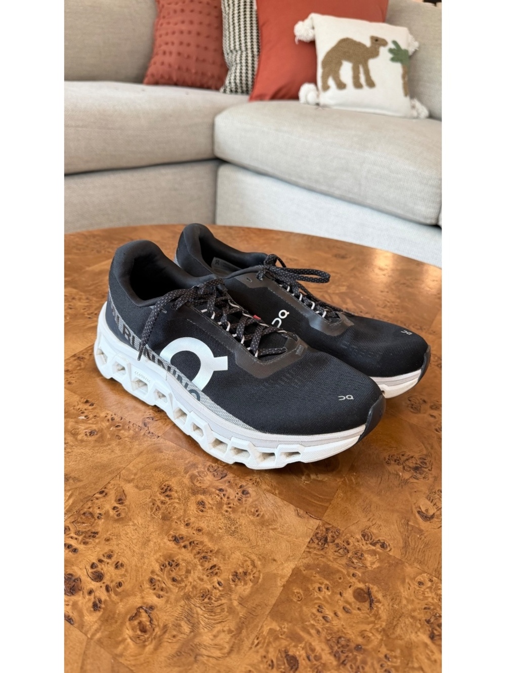On Running Cloudnova Black and White Men's Running Shoes - Size 9.5